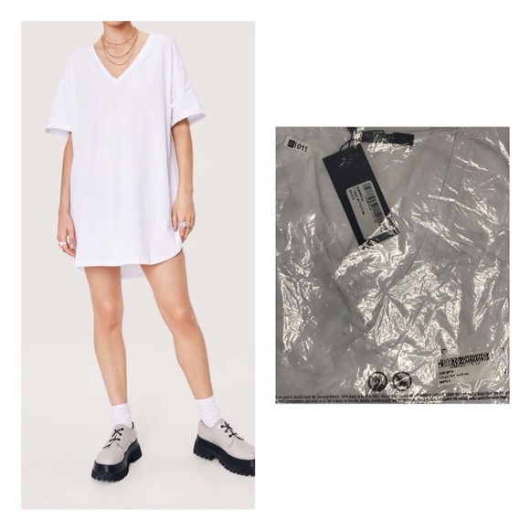 Nasty Gal Dresses & Skirts - V happy mini tee dress